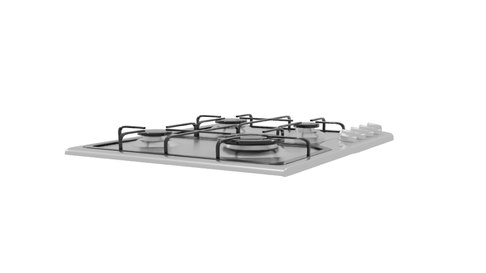 Sleek Gas Cooktop Model 3D - Professional 3D Model Render 9