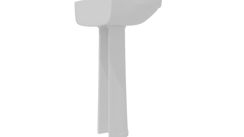 Elegant Pedestal Sink Model 3D - Professional 3D Model Render 7