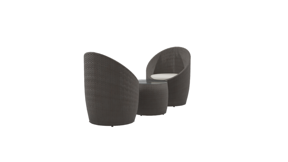 Contemporary Outdoor Seating Set 3D Model - Professional 3D Model Render 9