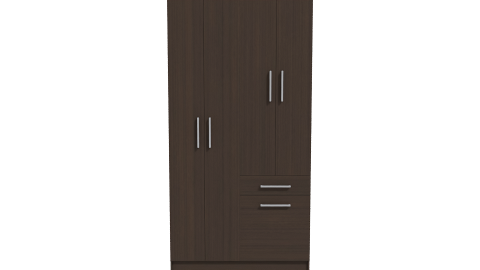 Stylish Wooden Wardrobe 3D Model - Professional 3D Model Render 11