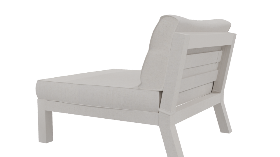 Elegant Minimalist Lounge Chair 3D Model - Professional 3D Model Render 3