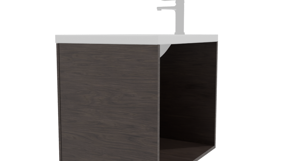 Modern White Bathroom Vanity 3D - Professional 3D Model Render 3