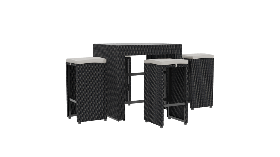 Stylish Bar Table Set 3D - Professional 3D Model Render 10