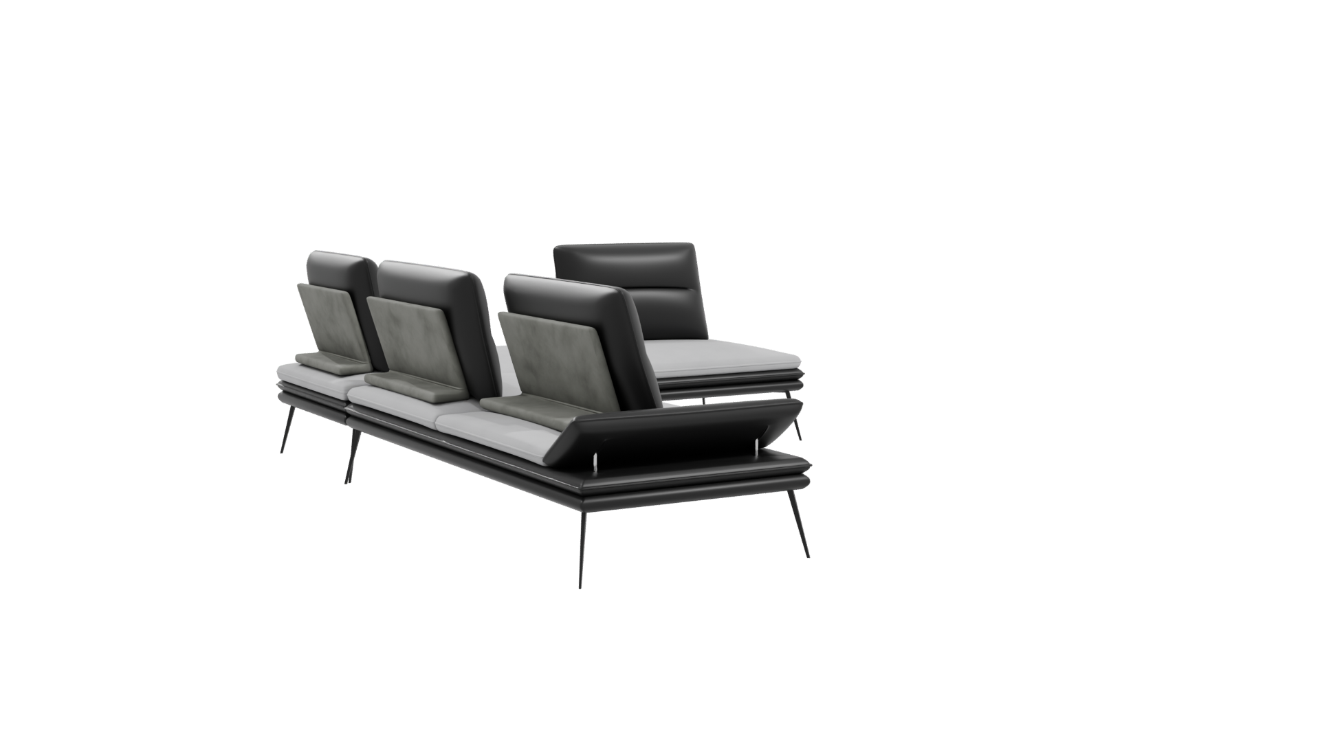 Contemporary L-Shaped Sofa 3D - Professional 3D Model Render 10