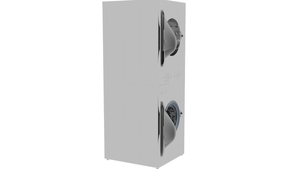 WK14WS6R Washer Dryer 3D Model - Professional 3D Model Render 9