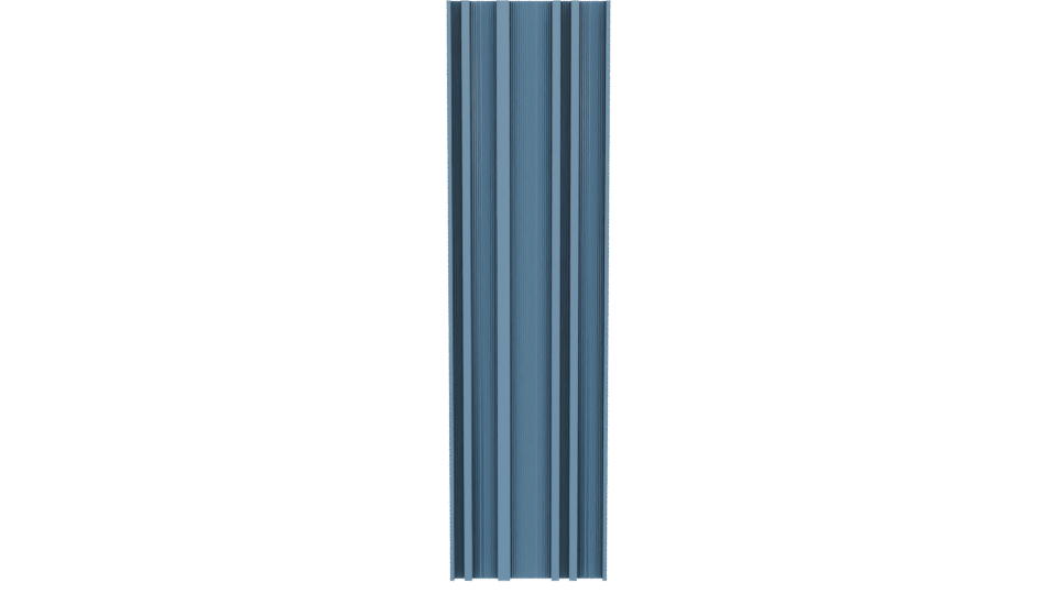 Stylized Blue Vertical Column 3D - Professional 3D Model Render 5