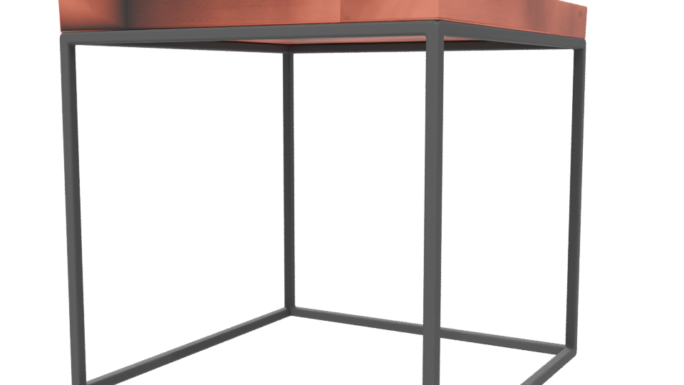 Modern Industrial Coffee Table 3D Model - Professional 3D Model Render 6