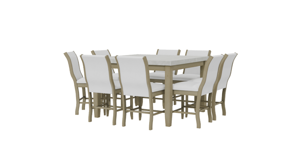 Elegant Dining Table Set 3D - Professional 3D Model Render 6
