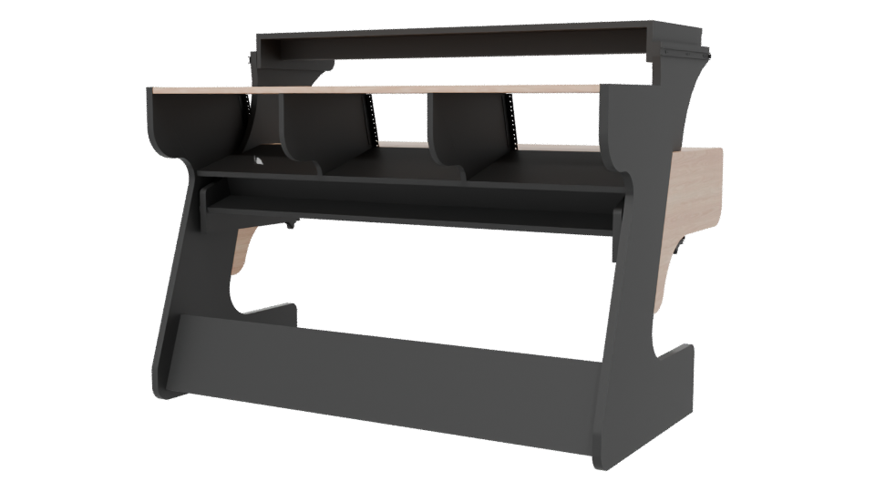 Contemporary Office Desk Model - Professional 3D Model Render 6