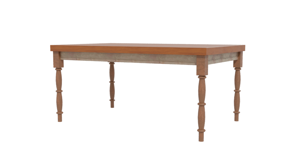Classic Wooden Dining Table 3D Model - Professional 3D Model Render 12