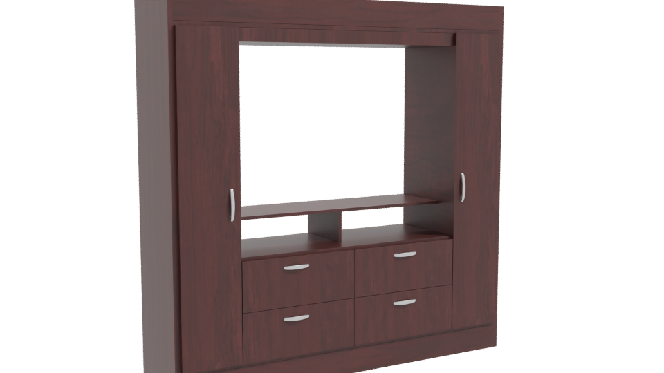 Stylish Wooden Storage Unit 3D - Professional 3D Model Render 10
