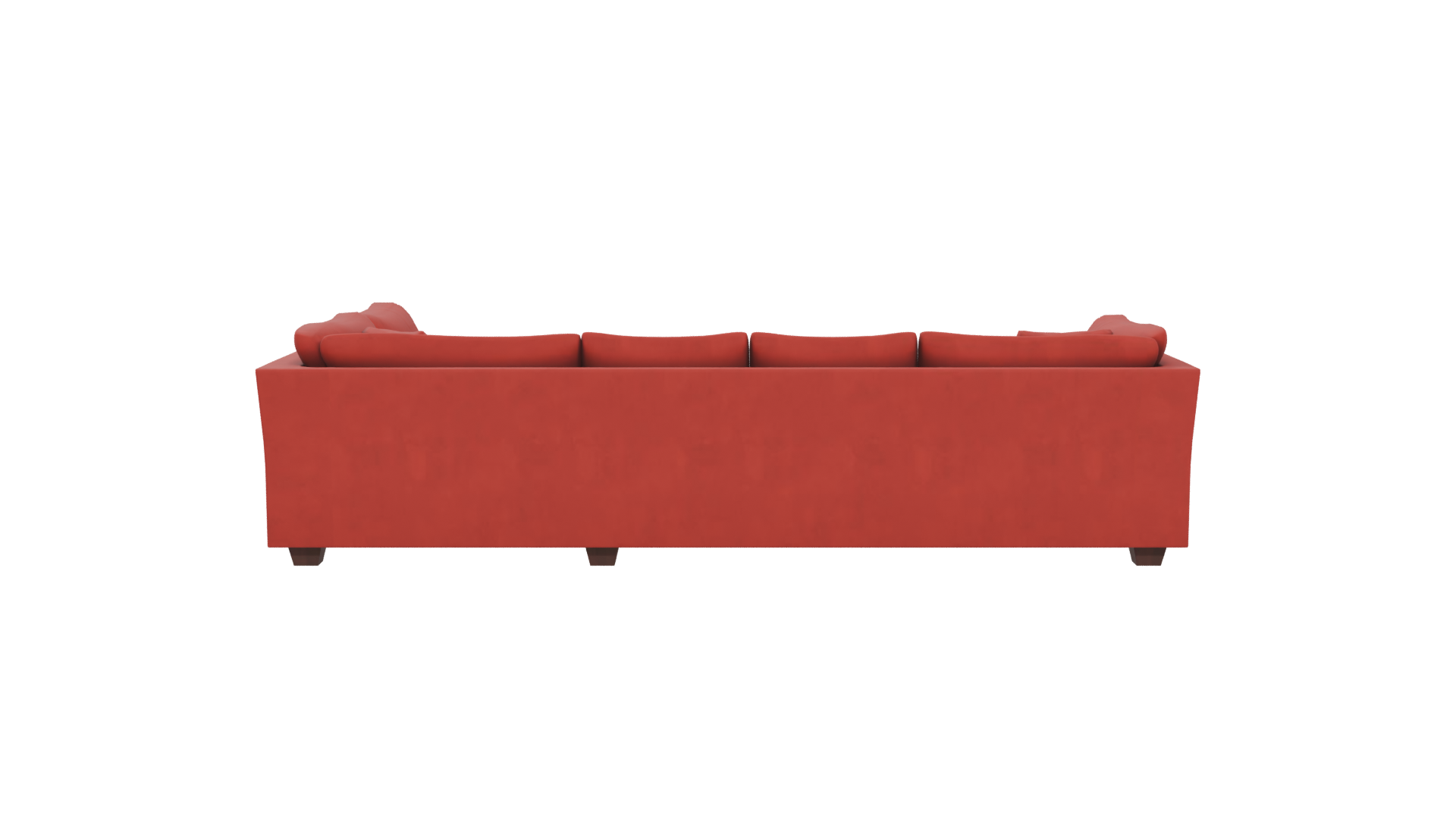 Red Velvet Sectional Sofa 3D - Professional 3D Model Render 5