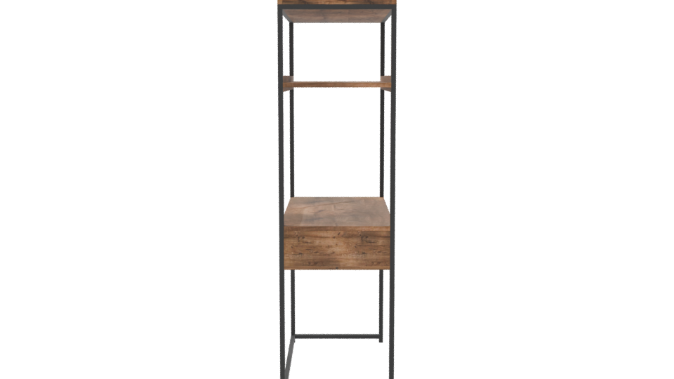 Modern Wooden Shelf Unit 3D - Professional 3D Model Render 8