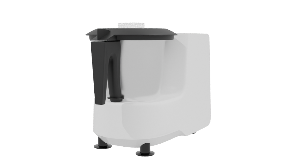 Modern Kitchen Food Processor 3D Model - Professional 3D Model Render 3