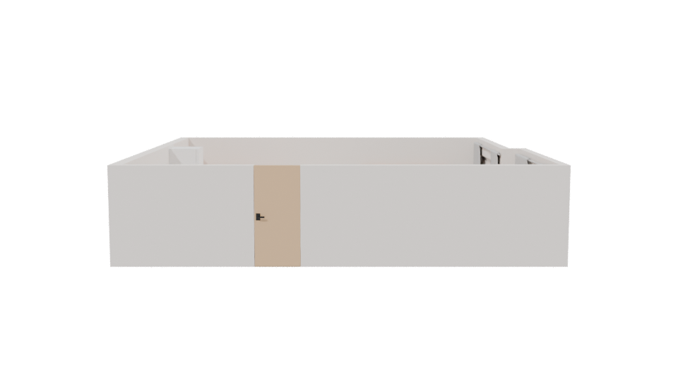 Stylish Minimalist Bedroom 3D Model - Professional 3D Model Render 2