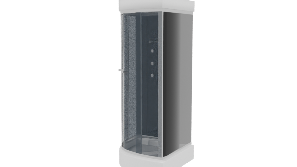 Stylish Shower Cubicle 3D Model - Professional 3D Model Render 3