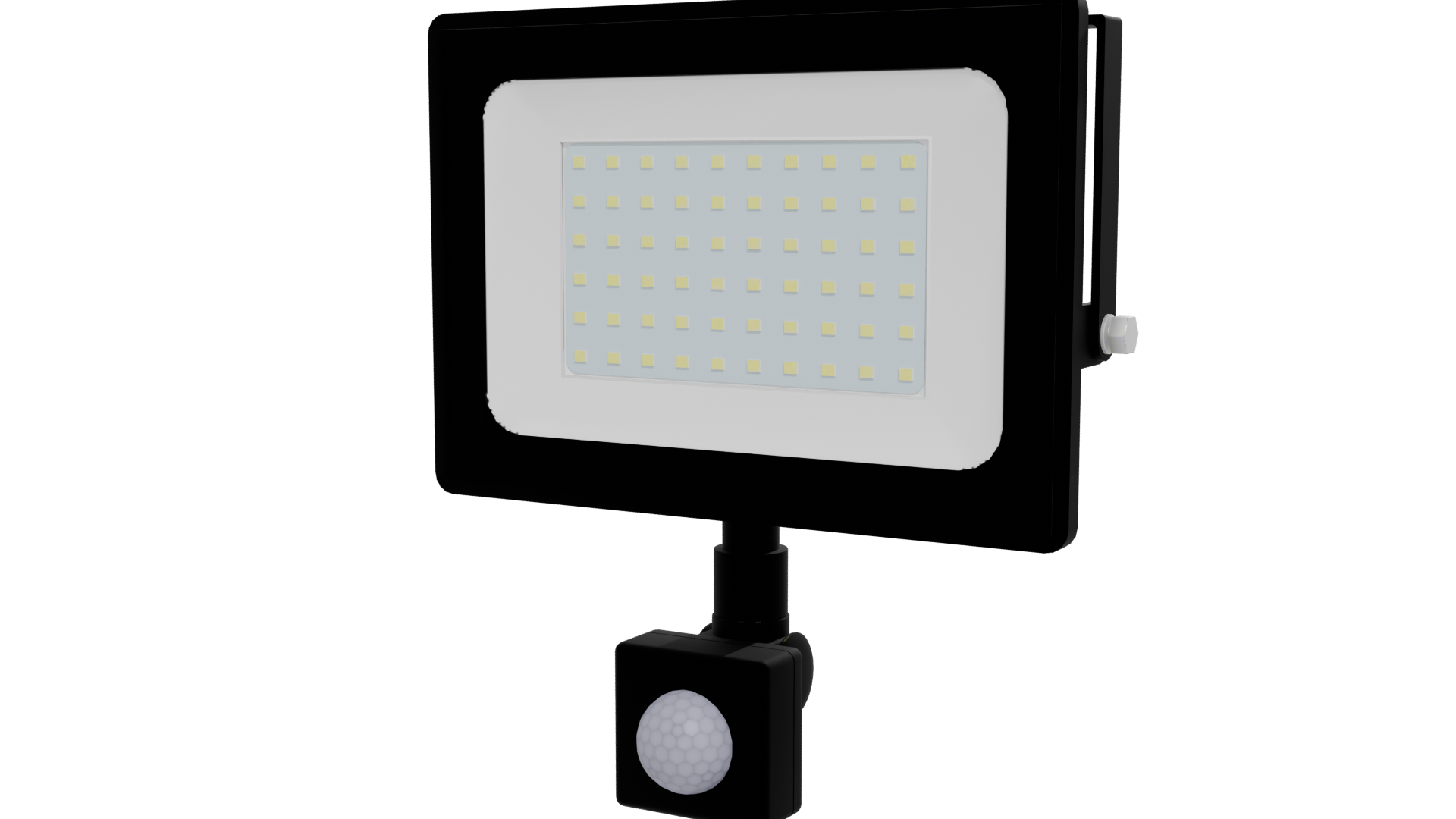 LED Flood Light with Motion Sensor 3D Model - Professional 3D Model Render 12