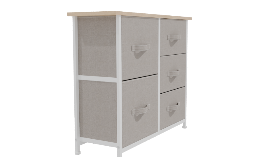 Contemporary Fabric Storage Cabinet 3D Model - Professional 3D Model Render 9
