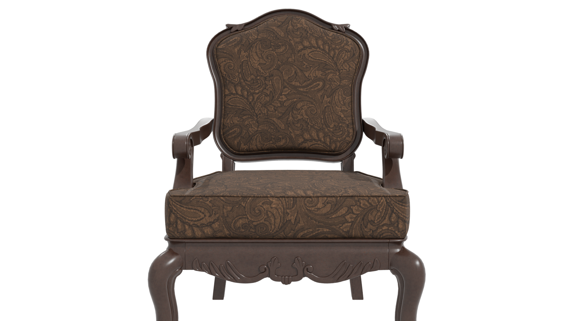 Vintage Elegant Upholstered Armchair 3D Model - Professional 3D Model Render 11