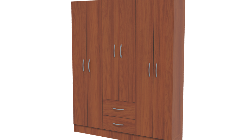 Stylish Wooden Wardrobe 3D Model - Professional 3D Model Render 12