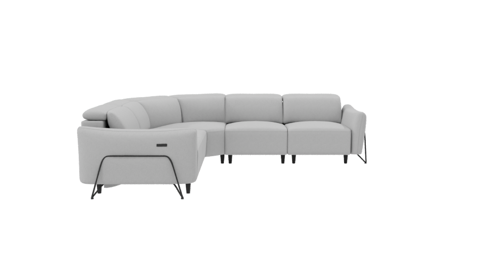 Curved Modern Sofa 3D Model - Professional 3D Model Render 8