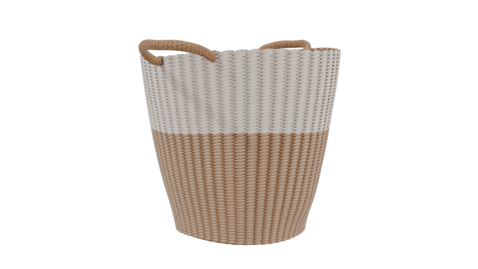 Stylish Woven Storage Basket 3D Model - Professional 3D Model Render 3