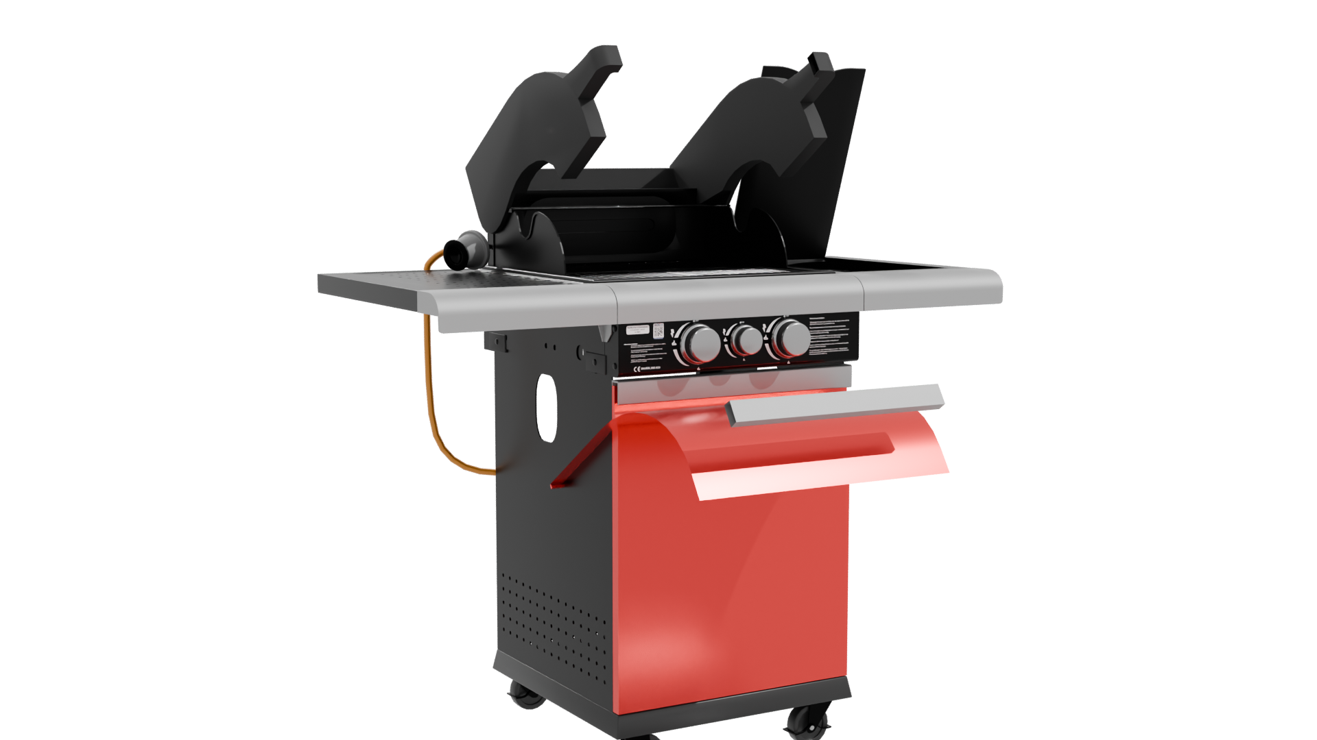 Sleek Outdoor Gas Grill 3D - Professional 3D Model Render 10