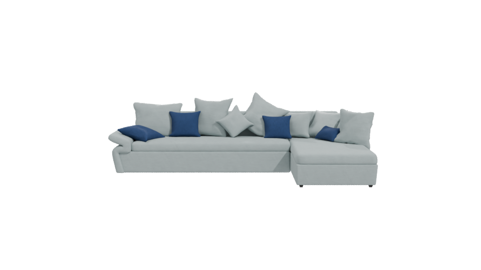 Cozy Sectional Sofa 3D Model - Professional 3D Model Render 11
