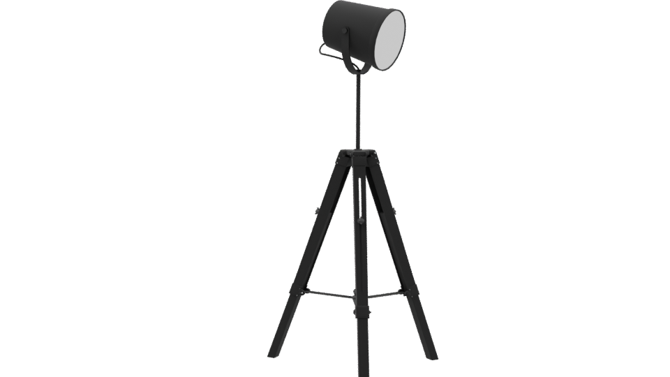 Minimalist Tripod Floor Lamp 3D - Professional 3D Model Render 9