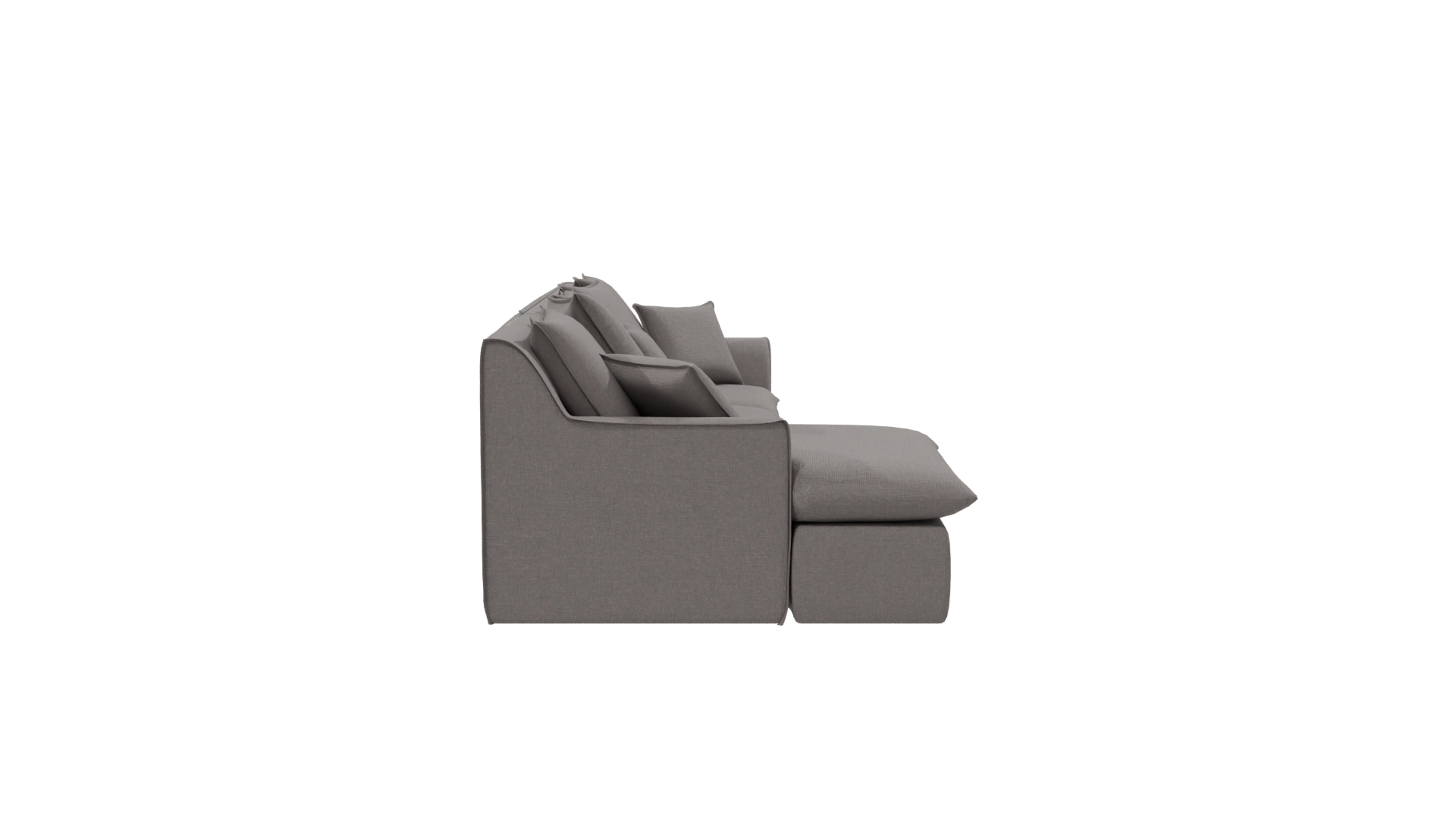 Contemporary Fabric Sectional Sofa 3D Model - Professional 3D Model Render 8