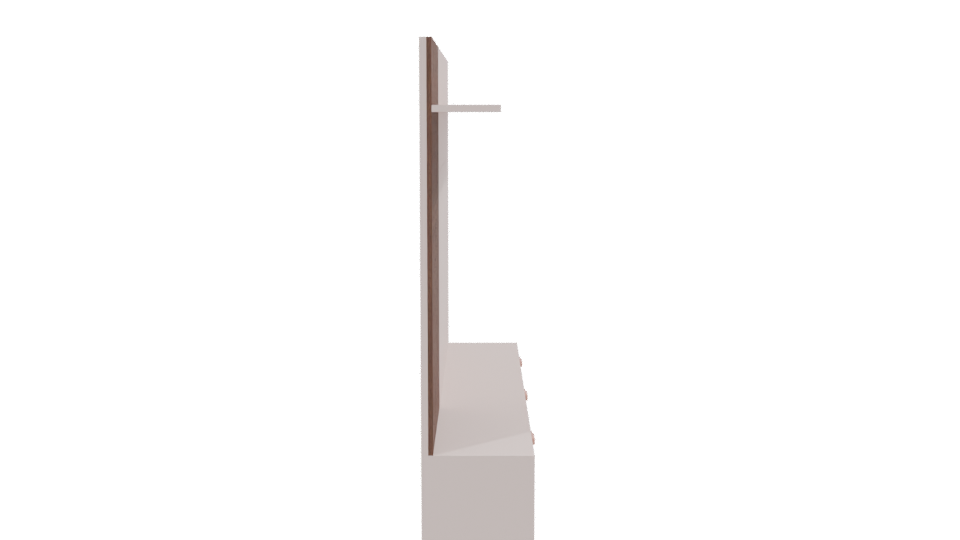 Modern Minimalist Wall Shelf Unit - Professional 3D Model Render 8