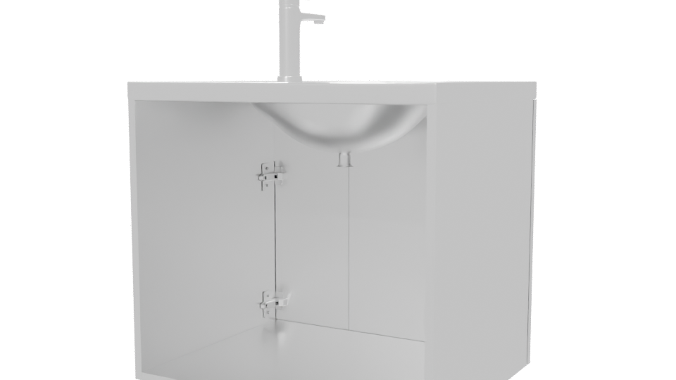 Contemporary Bathroom Vanity with Sink 3D Model - Professional 3D Model Render 6