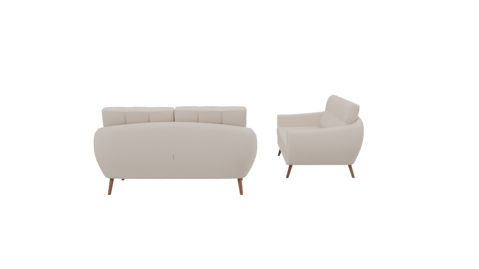 Elegant Modern Sofa Set 3D Model - Professional 3D Model Render 2