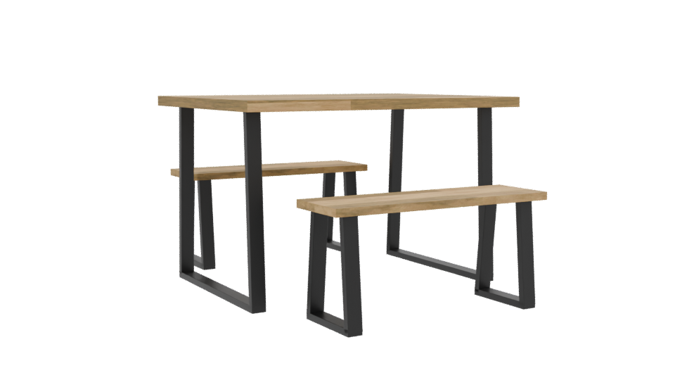 Modern Dining Table Set 3D - Professional 3D Model Render 13