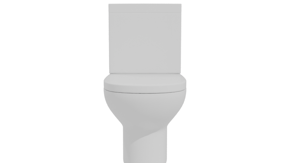 Minimalist White Toilet Model - Professional 3D Model Render 11