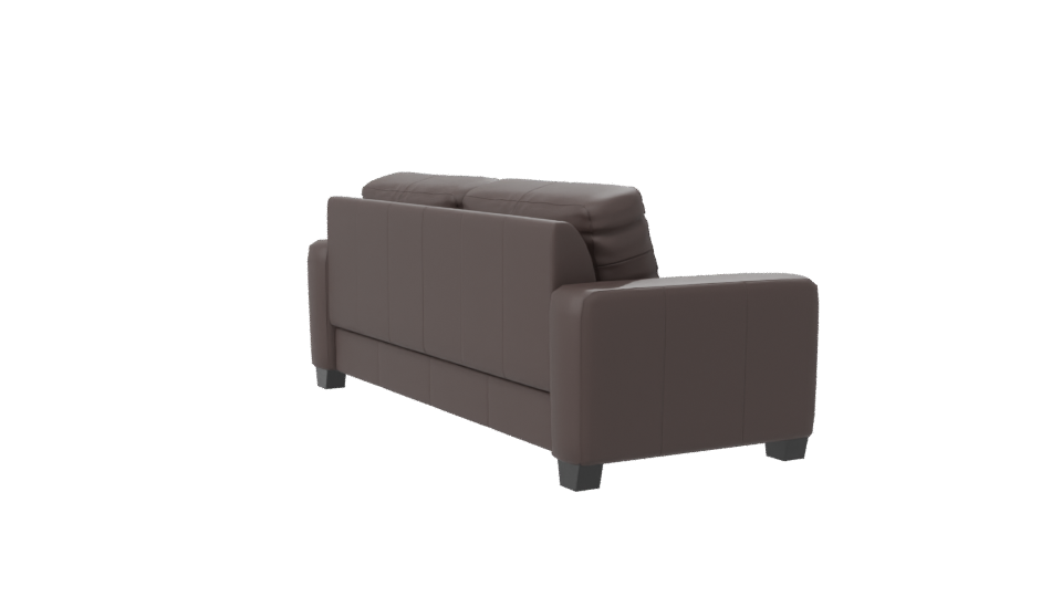 Stylish Brown Leather Sofa 3D - Professional 3D Model Render 7