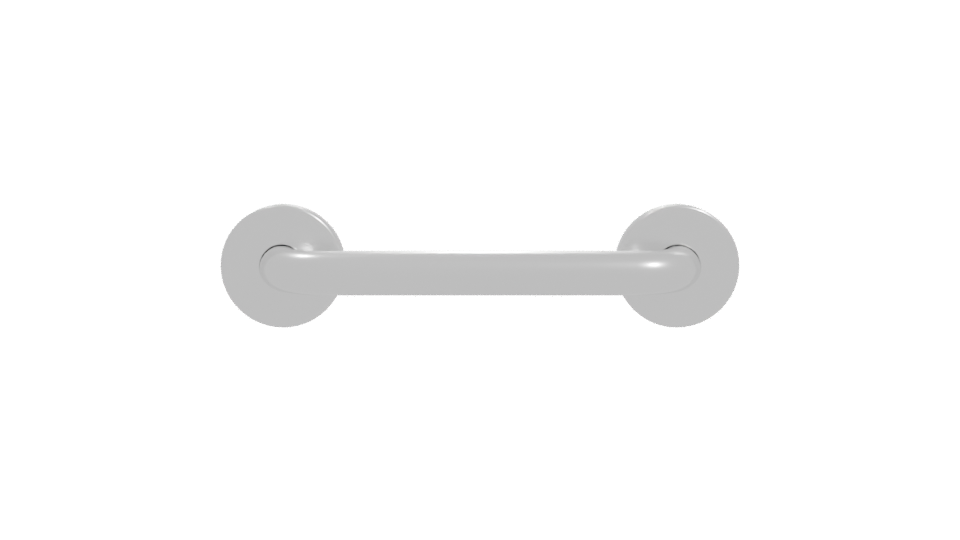 30cm Nickel Bathroom Safety Bar 3D - Professional 3D Model Render 11