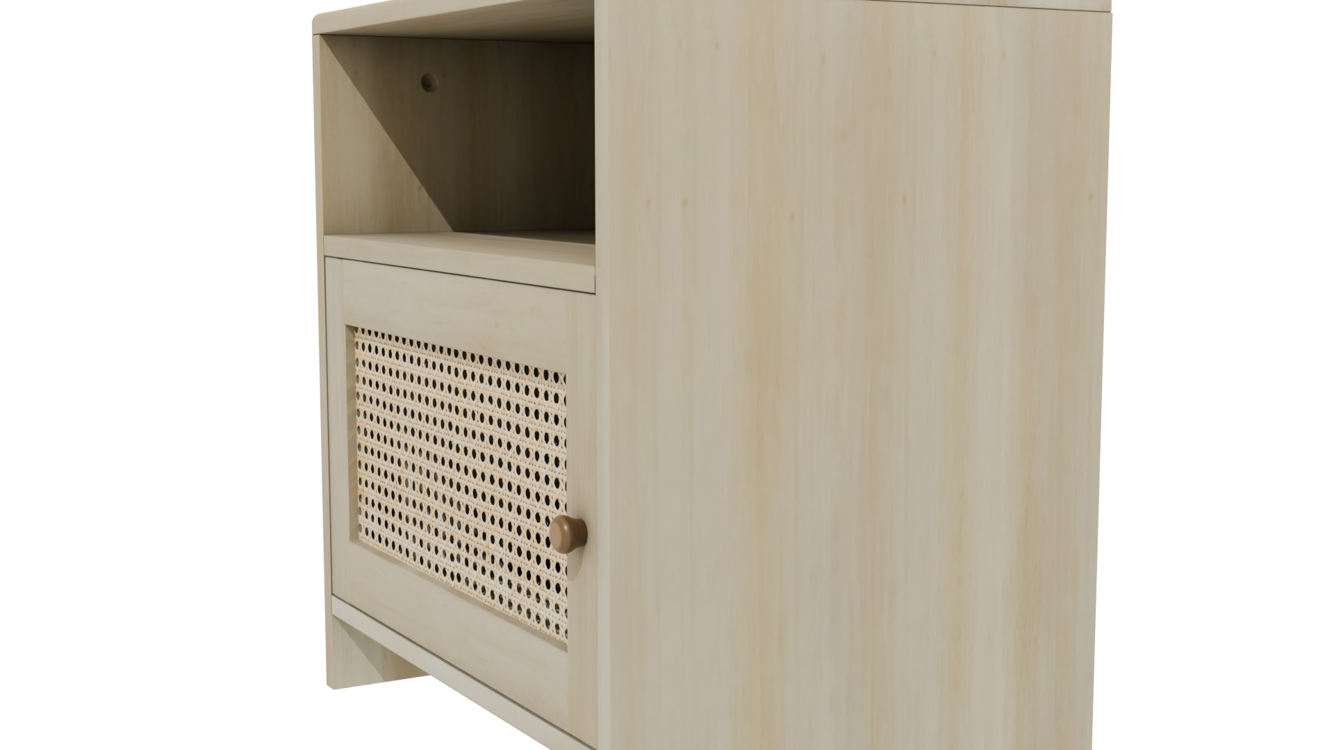 Modern Minimalist Wooden Nightstand 3D Model - Professional 3D Model Render 13