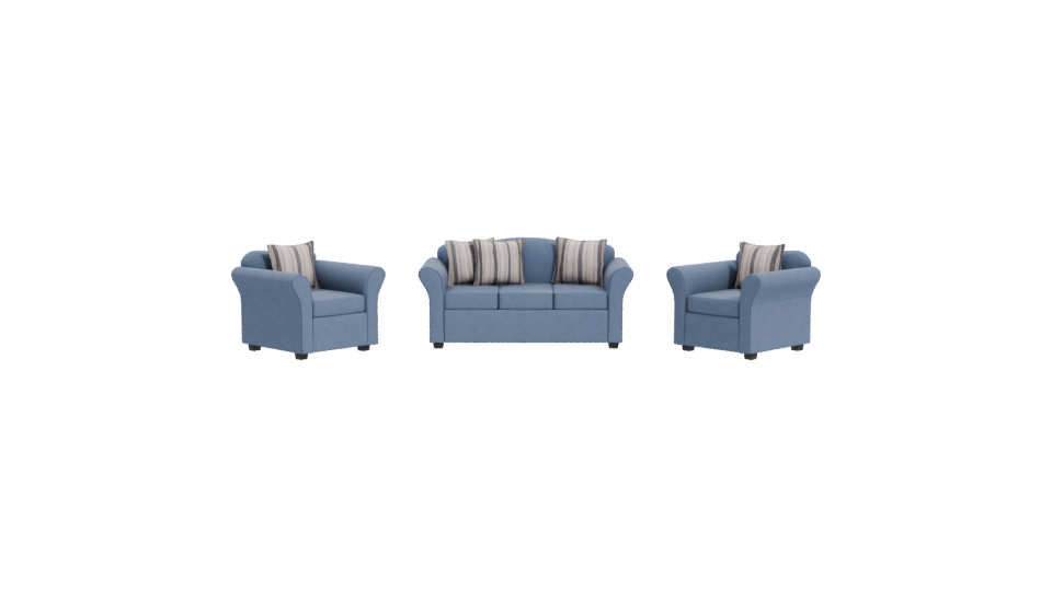 Stylish Fabric Sofa Set 3D Model - Professional 3D Model Render 11