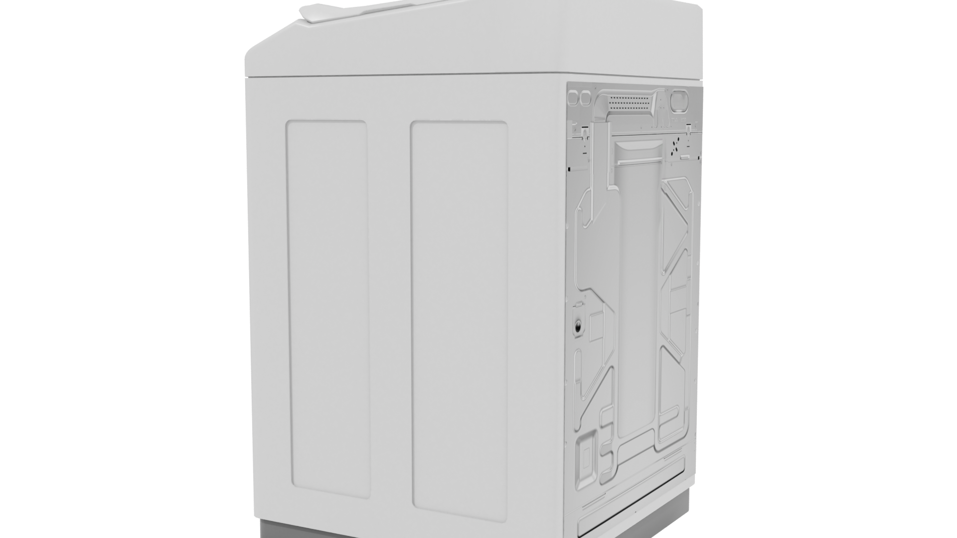 Minimalist Top-Loading Washing Machine 3D Model - Professional 3D Model Render 3