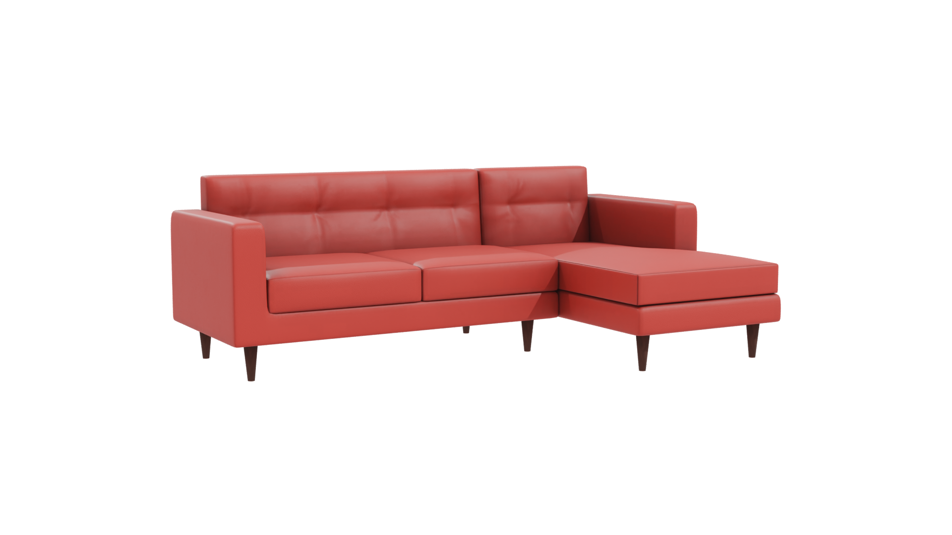 Modern Red Sofa 3D Model - Professional 3D Model Render 10