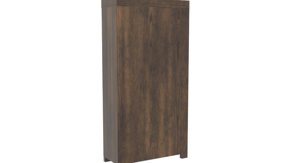 Stylish Wooden Storage Cabinet 3D - Professional 3D Model Render 4