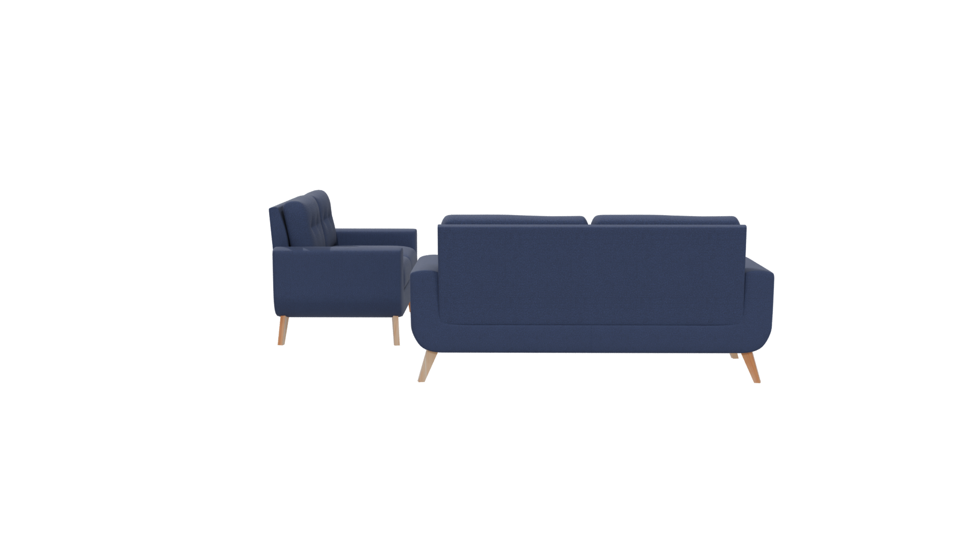 Stylish Modern Fabric Sofa Set 3D Model - Professional 3D Model Render 5