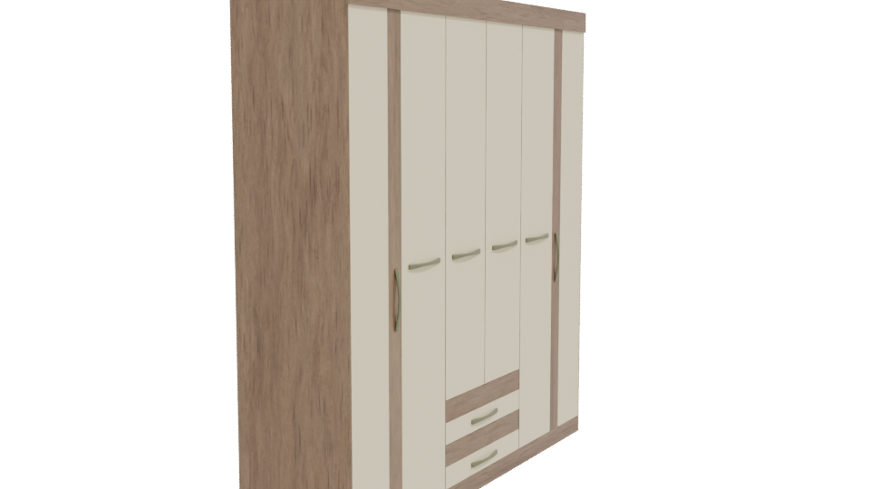 Stylish Modern Wardrobe Cabinet 3D Model - Professional 3D Model Render 9