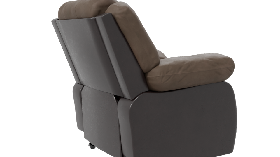 Stylish Reclining Fabric Armchair 3D Model - Professional 3D Model Render 7