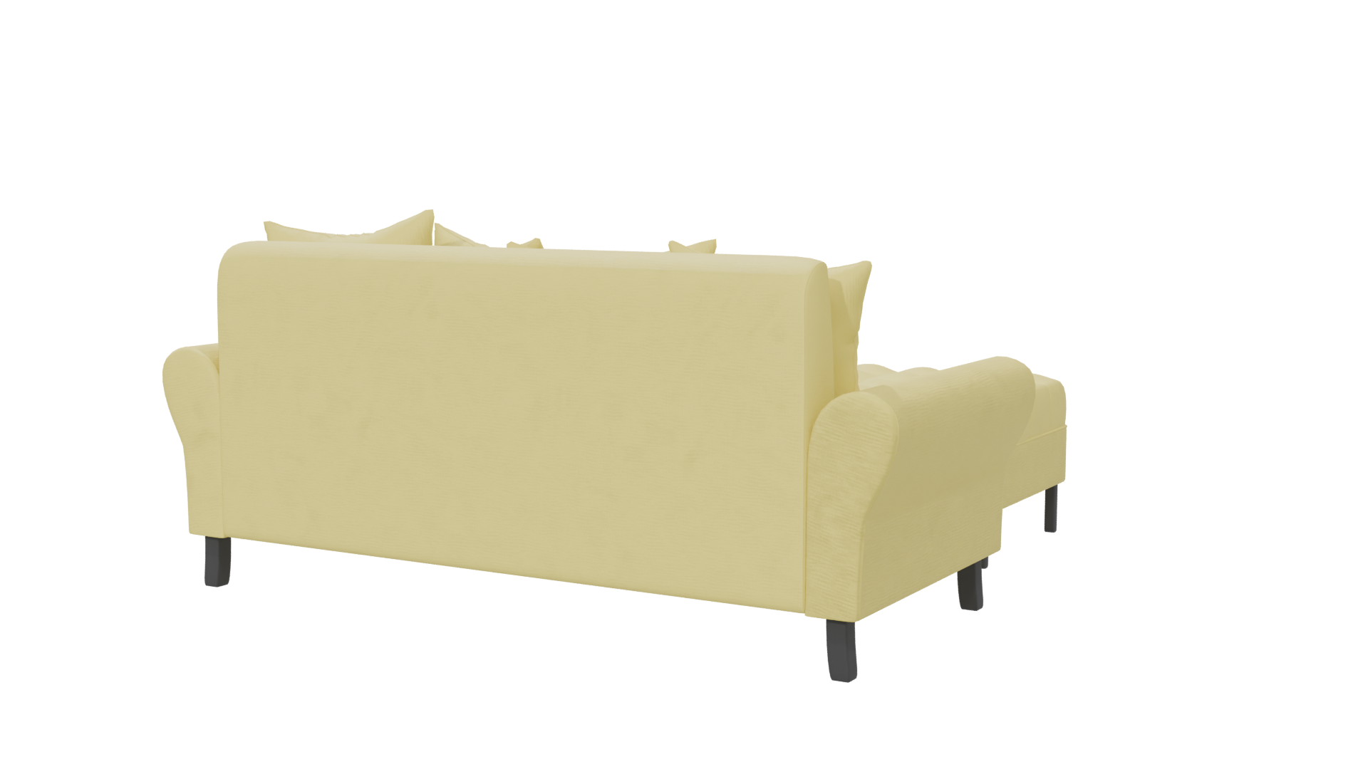 Stylish Yellow Corner Sofa 3D Model - Professional 3D Model Render 18