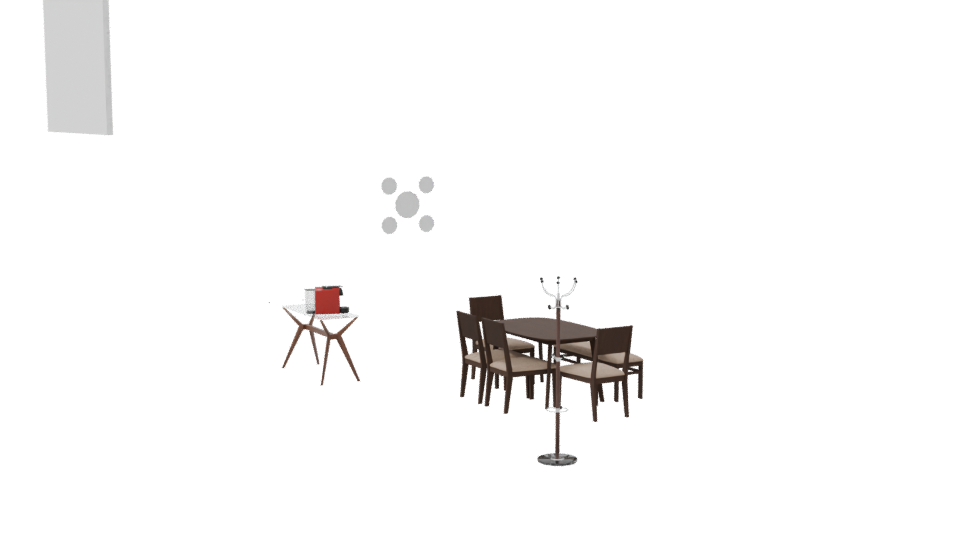 Stylish Modern Dining Room Set - Professional 3D Model Render 7