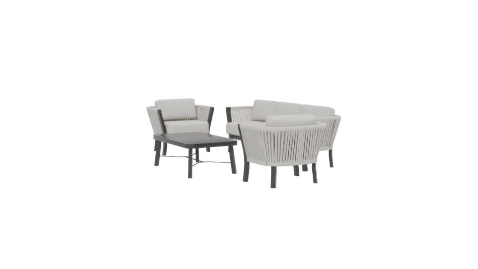 Stylish Outdoor Sofa Set 3D - Professional 3D Model Render 13