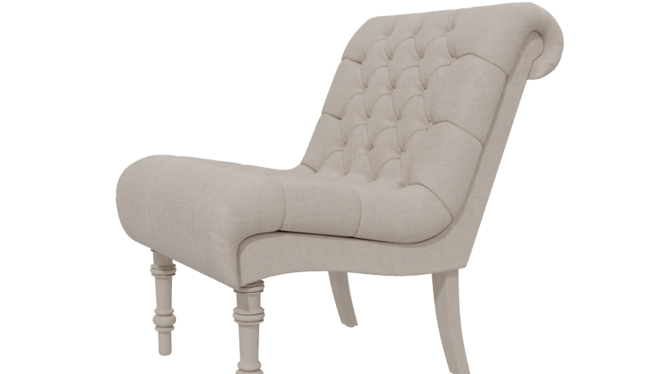 Elegant Fabric Accent Chair 3D - Professional 3D Model Render 13