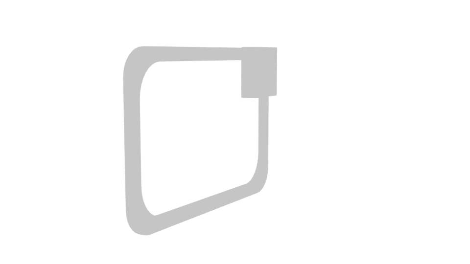 Stylish Rectangular Metal Frame 3D Model - Professional 3D Model Render 3